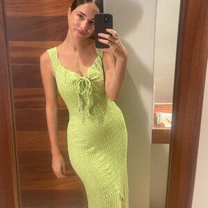 Green Free People Eleni Bodycon Maxi Dress - Size XS